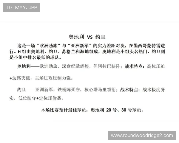 世界杯奥地利对阵约旦比赛今日比分最新更新与赛况分析